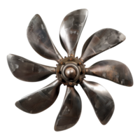 AI generated Eight blade marine  propeller isolated on transparent background png
