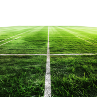 AI generated Soccer field with gate isolated on transparent background png