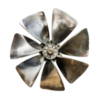 AI generated Seven blade marine  propeller isolated on transparent background png