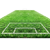 AI generated Soccer field with gate isolated on transparent background png