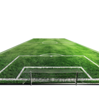 AI generated Soccer field with gate isolated on transparent background png