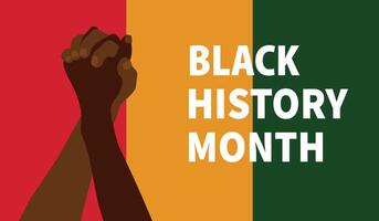 Black History Month banner vector