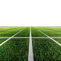 AI generated Soccer field with gate isolated on transparent background png