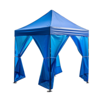 AI generated Outdoor pop up gazebo party tent blue isolated on transparent background png