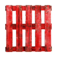 ai genererad röd målad trä- pallar isolerat på transparent bakgrund png
