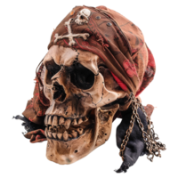 AI generated Pirate skull isolated on transparent background png