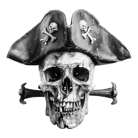 AI generated Pirate skull isolated on transparent background png