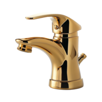 AI generated Gold bidet faucet isolated on transparent background png