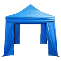 AI generated Outdoor pop up gazebo party tent blue isolated on transparent background png