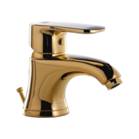 AI generated Gold bidet faucet isolated on transparent background png