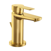 AI generated Gold bidet faucet isolated on transparent background png