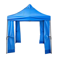 AI generated Outdoor pop up gazebo party tent blue isolated on transparent background png