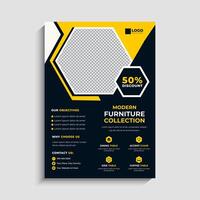 Modern Furniture Flyer Template Design vector