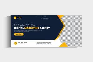 Digital Marketing Agency Social Media Cover and Web Banner Template vector