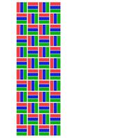 national flag gambia isolated on background with copyspace vector