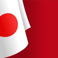 national flag Japan isolated on background with copyspace vector