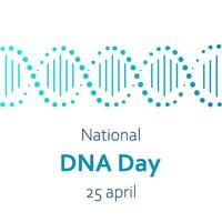 vector ilustración para nacional adn día en abril 25 adn, doble hélice molécula en minimalista diseño