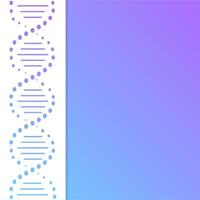 DNA, double helix DNA molecule, vector illustration with gradient, background with logo for presentation
