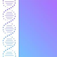 DNA, double helix DNA molecule, vector illustration with gradient, background with logo for presentation