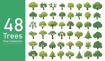 silhouette tree line drawing set, Side view, set of graphics trees elements outline symbol. silhouette tree line drawing set, Side view, icon set of graphics trees elements outline symbol. vector