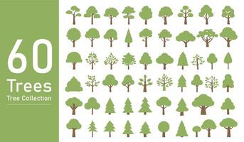 silhouette tree line drawing set, Side view, set of graphics trees elements outline symbol. silhouette tree line drawing set, Side view, icon set of graphics trees elements outline symbol. vector