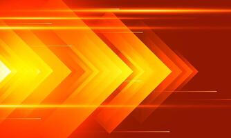 High Orange Speed concept Arrow up Light out technology background Hitech communication concept innovation background, vector design