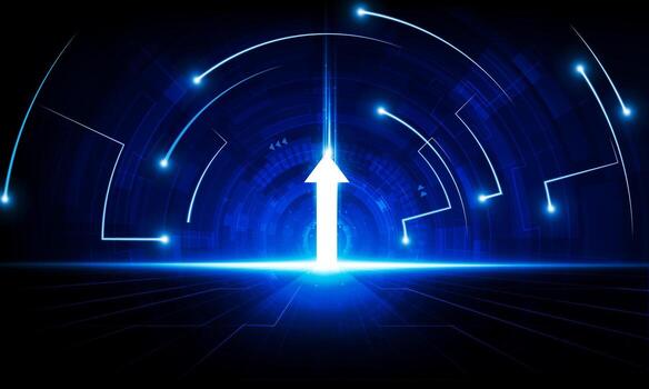 Abstract Door open Light of technology background Hitech communication concept innovation background vector design.