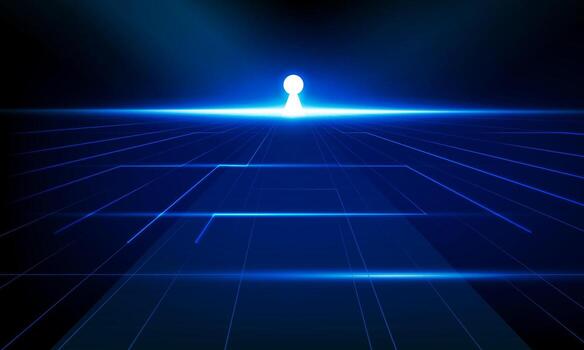 Abstract Door open Light of technology background Hitech communication concept innovation background vector design.