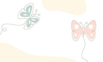 Beautiful butterfly outline background vector