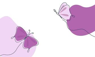 Beautiful butterfly outline background vector