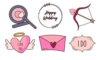 Wedding element collection vector logo