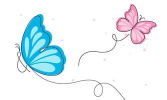 Beautiful butterfly outline background vector