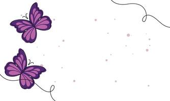 Beautiful butterfly outline background vector