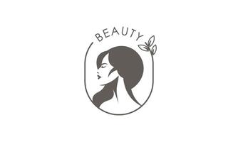 Beauty feminine woman logo template vector