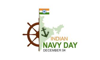Indian Navy Day 4 December template vector