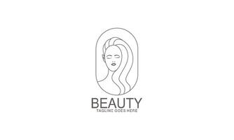 belleza femenino mujer logo modelo vector