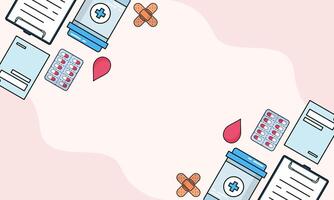 National doctor's day hand drawn background vector