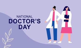 International happy doctor's day illustration vector