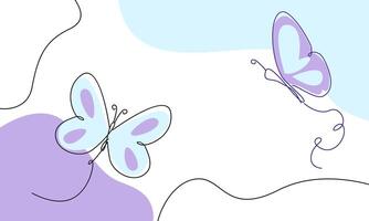 Beautiful butterfly outline background vector