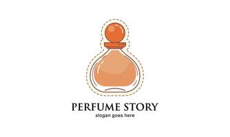 Classic Perfume gold bottle illustration. Glamour fragrance isolated icon vector