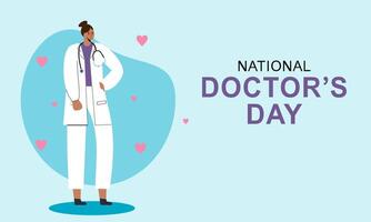 International happy doctor's day illustration vector