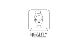 Beauty feminine woman logo template vector