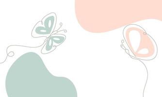 Beautiful butterfly outline background vector