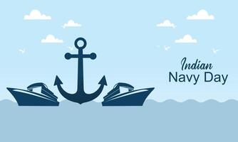 Indian Navy Day 4 December template vector