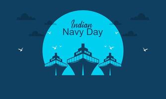 Indian Navy Day 4 December template vector