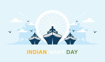 Indian Navy Day 4 December template vector