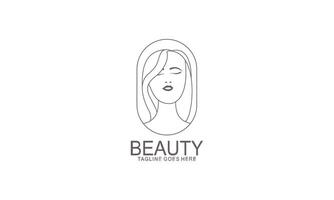 belleza femenino mujer logo modelo vector