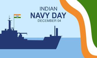 Indian Navy Day 4 December template vector