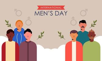 internacional de los hombres día antecedentes vector