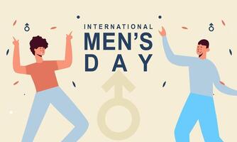 internacional de los hombres día antecedentes vector